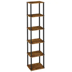 VASAGLE Bibliothèque à étagères pour rangement pratique au quotidien, 6 Niveaux (38L cm) LLS136K01 pas cher