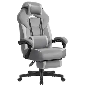 SONGMICS Fauteuil de bureau ergonomique, Gris Ardoise + Gris Tourterelle OBG077G02 pas cher