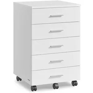 VASAGLE Caisson de bureau à roulettes avec tiroirs pour rangement OFC081W01 pas cher