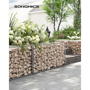 Comparateur de prix : Lot de 2 Gabions 100 x 50 x 50 cm métalliques Déco jardin Clôture Déco...