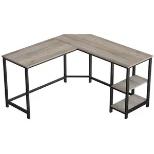 VASAGLE Bureau informatique en forme de L, Greige LWD72MB pas cher