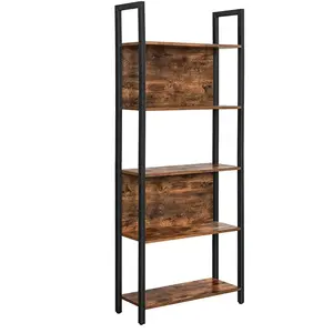 Vasagle Bibliothèque, Étagère de rangement, Étagère de cuisine, 5 niveaux, cadre en acier stable, pour bureau , entrée, salon, style industriel, pas cher