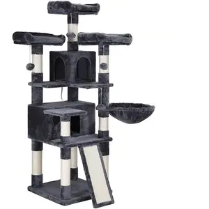 Comparateur de prix : Feandrea Arbre à Chat XXL, Tour de Jeux 168 cm, Gris Anthracite PCT019G01