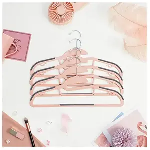 SONGMICS Cintres en plastique antiglisse, Rose + Gris / Lot de 20 CRP041P01 pas cher