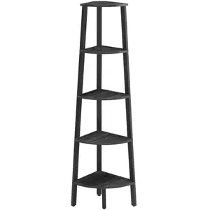 Échelle Étagère à 5 niveaux - VASAGLE - Style Industriel - Gris Anthracite et Noir Mat pas cher