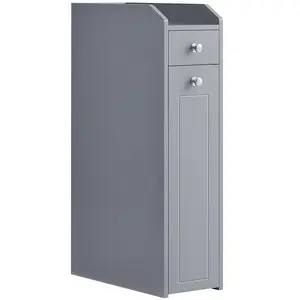 VASAGLE Petit meuble de salle de bain petit espace, Gris Tourterelle BBC847G02 pas cher