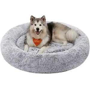 Feandrea Panier pour chien tout doux, Gris Clair / L 140 x l 140 x H 20 cm PGW044G01 pas cher
