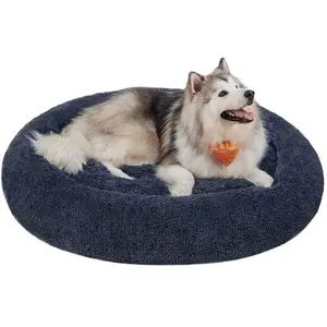 Feandrea Panier pour chien tout doux, Gris Foncé / L 140 x l 140 x H 20 cm PGW044G02 pas cher