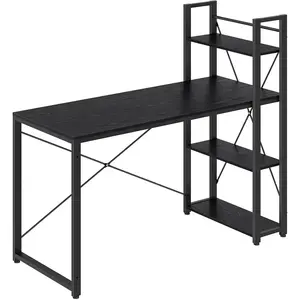 VASAGLE Bureau 120 cm industriel, Noir Boisé / 60P x 137,2L x 118,7H c... pas cher