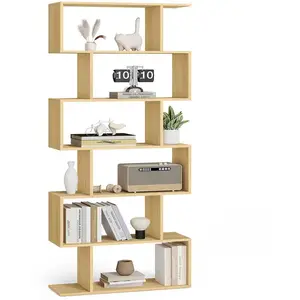 VASAGLE Étagère de rangement à 6 niveaux, Chêne Naturel / 6 Niveaux (70L cm) LBC061T70 pas cher