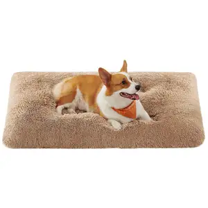 Feandrea Panier pour chien rembourrage moelleux, Marron Camel / 110 x 73 cm PGW203K01 pas cher