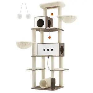 Feandrea grote kattenboom, 197 cm hoog, XXL kattenboom, modern kattenh... pas cher