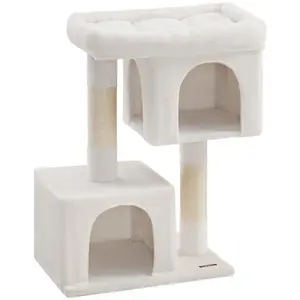 Feandrea Arbre à chat tout doux, Blanc Crème / XL (68 x 48 x 101 cm) PCT614T01 pas cher