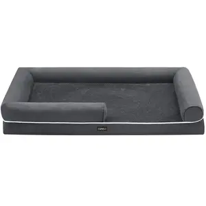 Canapé pour chien orthopédique, Gris Foncé / L 135 x l 107 x H 25 cm PGW079G01