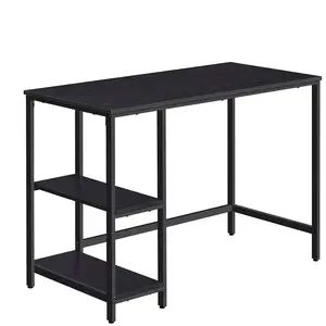 VASAGLE Bureau avec rangement industriel, Noir Boisé LWD046B04 pas cher