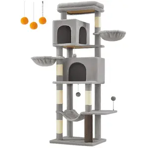 Songmics Arbre à chat (175 cm, Gris colombe), Arbre à chat pas cher