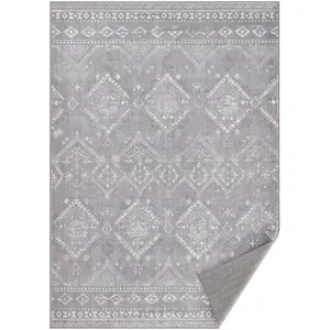 SONGMICS HOME Tapis de salon 120 x 170 cm, Antidérapant, Lavable en Machine, Style Bohème, Gris TourterelleVendu parcdiscount