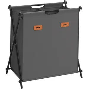 Songmics Panier à linge de 115 l, Gris Ardoise / 115 L LCB120G01 pas cher