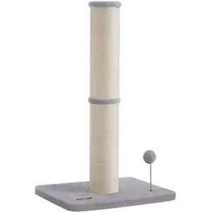 Griffoir pour chat 85 cm de haut gris tourterelle PCA041G01