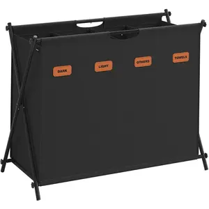 SONGMICS Panier à linge de 115 l, Noir D'encre / 155 L LCB140B01 pas cher