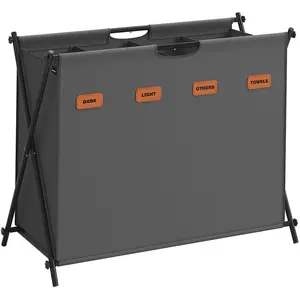 SONGMICS Panier à linge de 115 l, Gris Ardoise / 155 L LCB140G01 pas cher