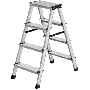 SONGMICS Ladder - trap - aluminium - 4 treden - opvouwbaar - antislip ... pas cher
