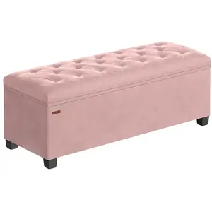 SONGMICS Tabouret de Rangement, Pouf, Repose-pieds LSF089R01 pas cher