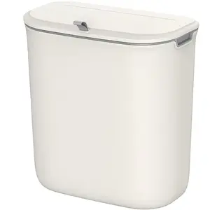 SONGMICS Poubelle de cuisine suspendue 9L, Blanc LTB820W9 pas cher