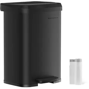 SONGMICS Poubelle de cuisine 50L, Noir LTB530B5002 pas cher
