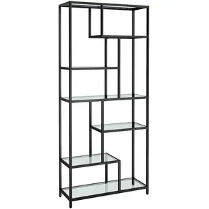 VASAGLE Étagère de rangement 6 niveaux doré métallique, Noir Pur LGT502B61 pas cher