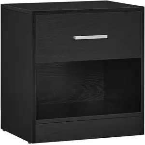 Vasagle Nachttisch 2er Set naturbeige-klassikschwarz pas cher