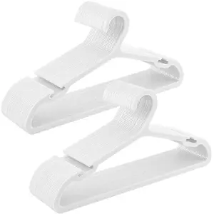 Lot de 50 cintres en plastique 41,7 cm pour placard, Blanc Nuage CRP010W01