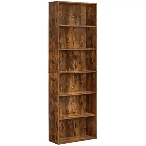 VASAGLE Bibliothèque 6 cases, Marron Rustique / 6 Niveaux (60L x 178,5H cm) LBC169K01 pas cher