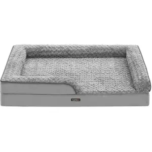 FEANDREA Orthopedisch hondenbed   122 x 89 x 18 cm   Duifgrijs pas cher