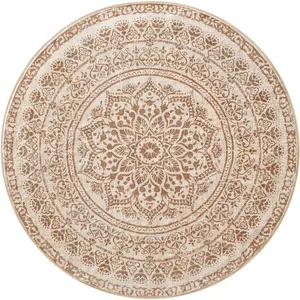 Tapis Rond - SONGMICS HOME - Style Bohème - Antidérapant - Lavable en Machine - 120 cm de diamètre pas cher