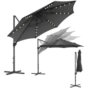 SONGMICS Parasol, Zwevende parasol, 300 cm, 28 LED-lampjes op zonne-en... pas cher