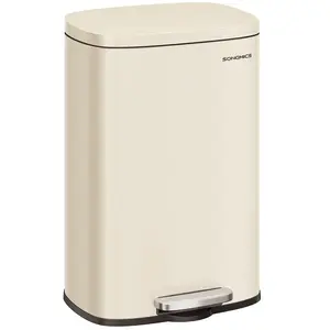 Songmics Keukenafvalbak 50 liter afvalbak Beige pas cher