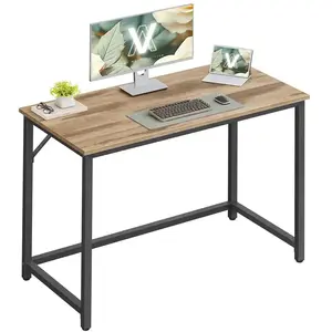 Songmics, Bureau, Computertisch Bürotisch 100x50x76cm Kamelbraun Tintenschwarz (100 x 50 x 76 cm) pas cher