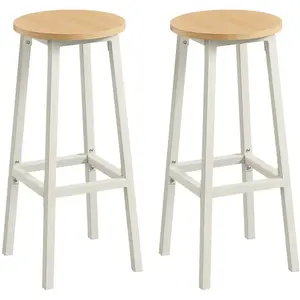 VASAGLE Tabourets de bar avec repose pieds pour cuisine et salon, Doré... pas cher