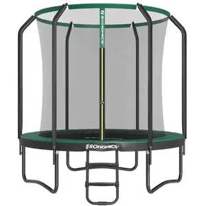 SONGMICS Trampoline de jardin rond, Vert Foncé / 244 x 59 cm STR083C01 pas cher