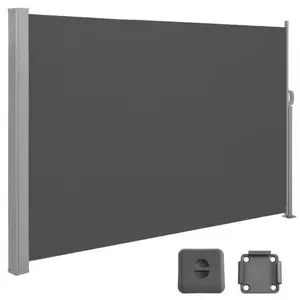 Paravent extérieur rétractable - SONGMICS - 160 x 400 cm - Gris Anthra...Vendu parcdiscount