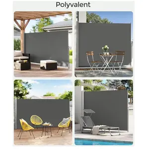 Comparateur de prix : SONGMICS Paravent extérieur rétractable, 180 x 450 cm (H x L), Store L...
