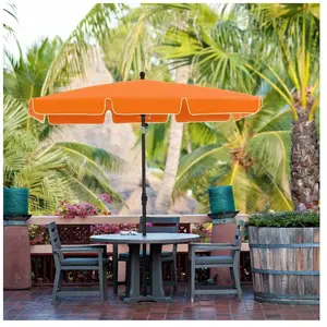 SONGMICS Parasol de balcon rectangulaire 2 x 1,25 m, protection UPF 50+, Ombrelle, toile avec revêtement en PA, Orange GPU25OG pas cher