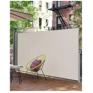 Paravent rétractable SONGMICS - Beige - 200 x 350 cm - Brise-vue - Pro...
