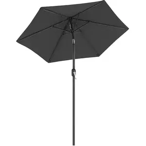 SONGMICS Parasol de jardin 2 m, Gris GPU202G01 pas cher