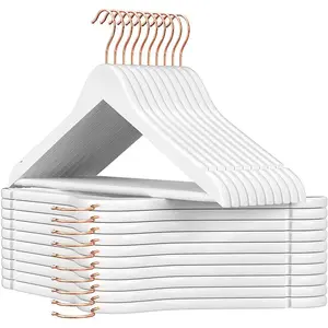 Songmics Houten Kleerhangers Set van 20 in Wit pas cher