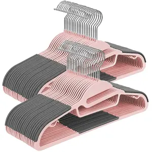 Songmics Kledinghangers Set van 50 met Anti-slip Coating
