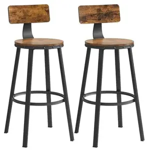 Vasagle, Tabouret de bar, 2 tabourets de bar LBC026B01V2 marron pas cher