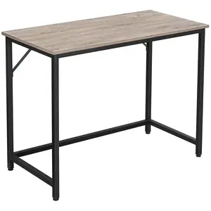 VASAGLE Bureau industriel assemblage simple, Grège + Noir LWD041B02 pas cher