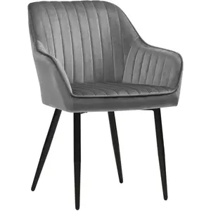 SONGMICS Chaise de salle à manger confort, Gris Clair LDC087G03 pas cher